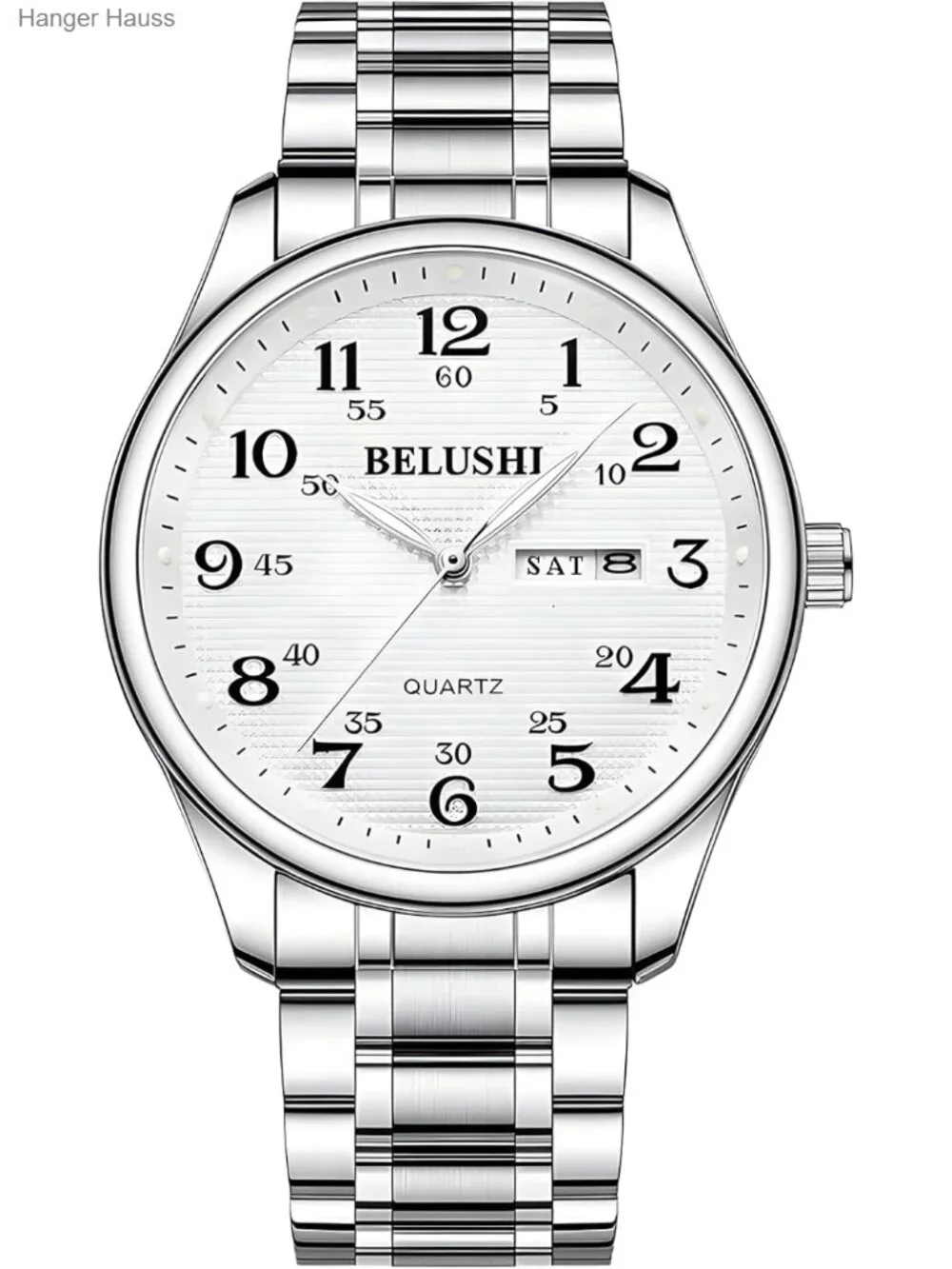 Easy Reader Quartz Watch for Seniors, Large Numerals, 30m Water Resistant,